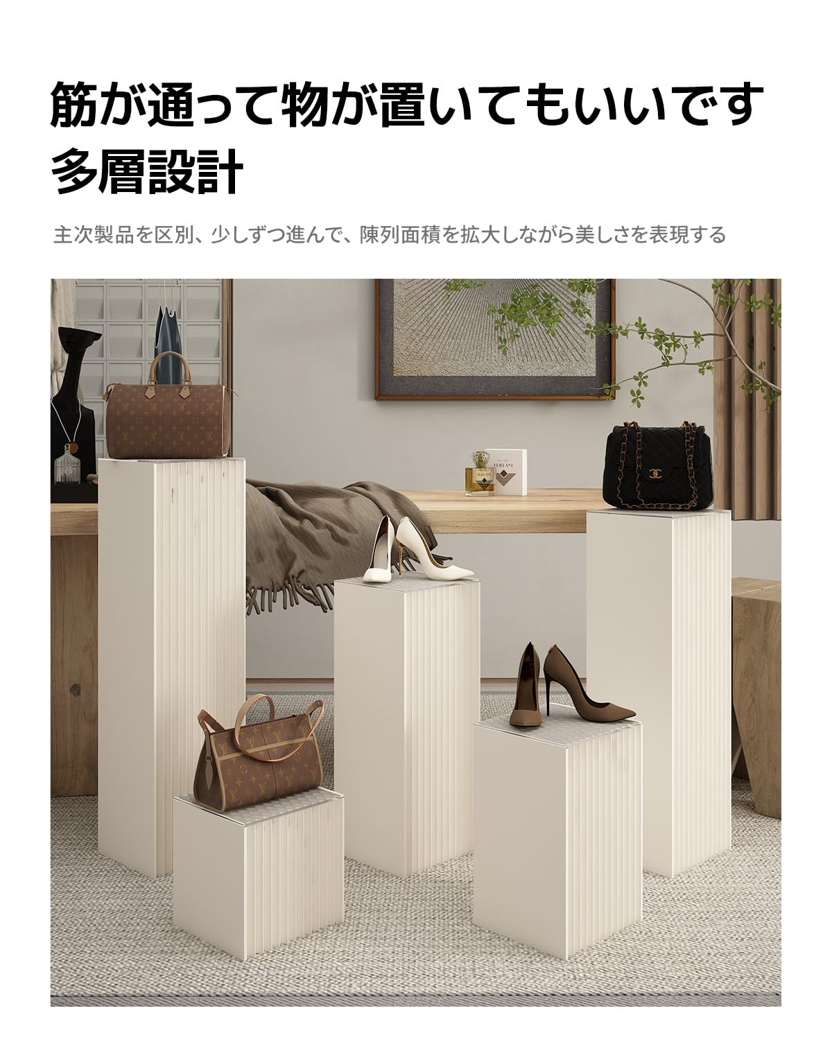 Amazon｜方柱ペーパー展示台 方柱展示台 多種類紙展示台 折りたたみ可